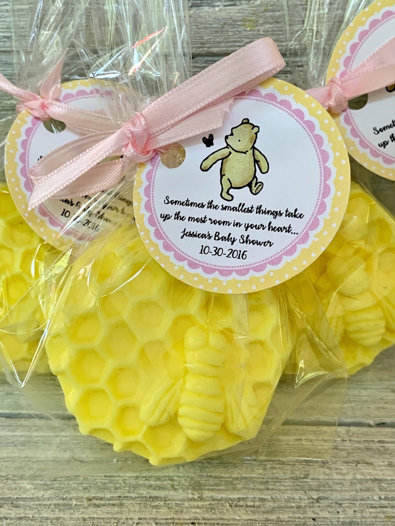 10 Honeycomb Soap Favors: Free Shipping Winnie the Pooh favors Baby Shower Favors Bee Soap Garden party Winnie the Pooh theme