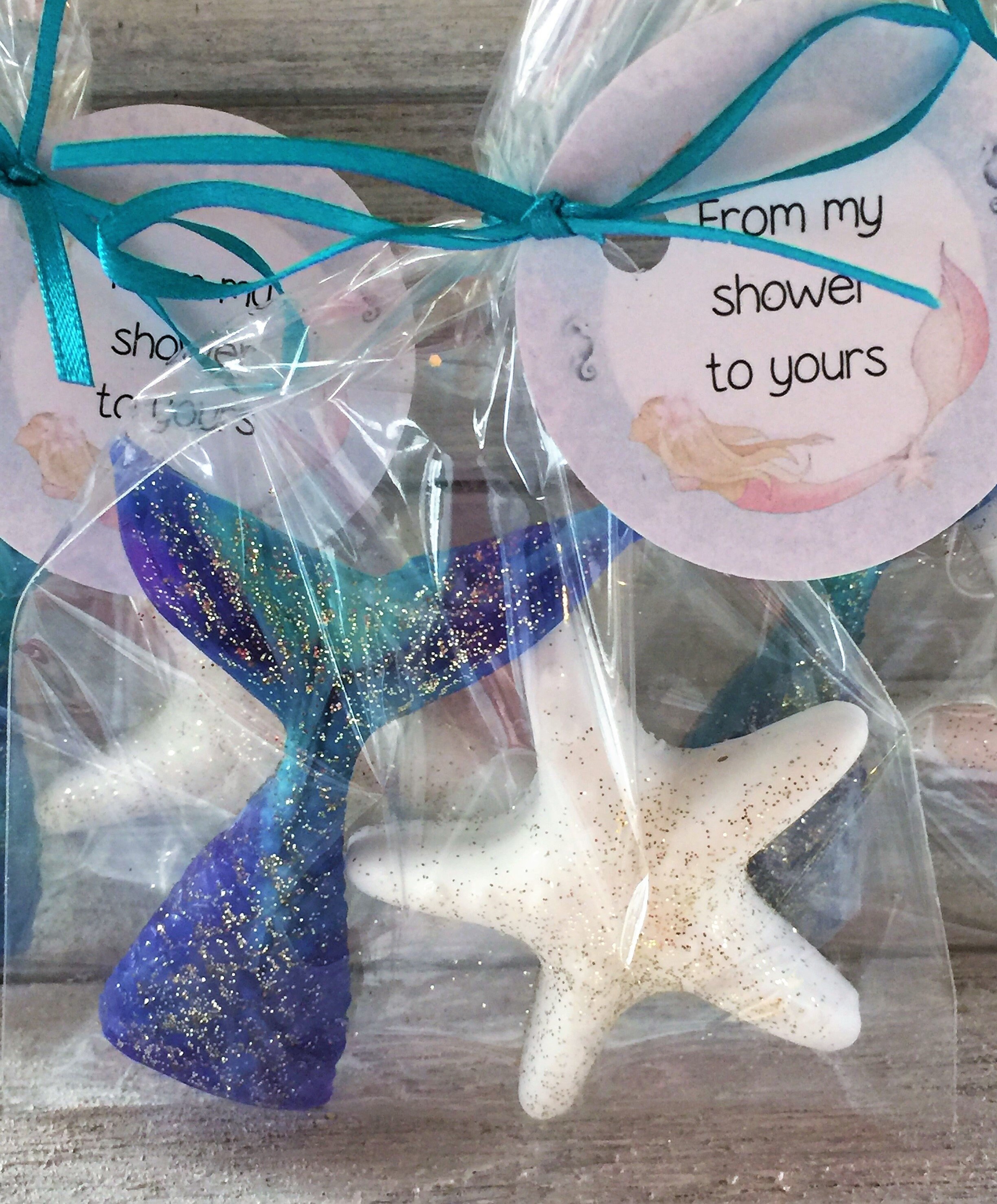 mermaid baby shower favors