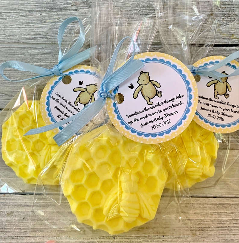 10 Honeycomb Soap Favors: Free Shipping Winnie the Pooh favors Baby Shower Favors Bee Soap Garden party Winnie the Pooh theme