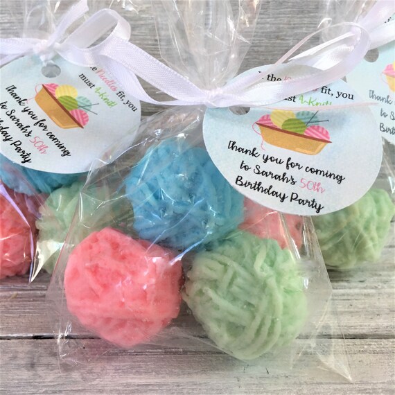 knitted baby shower favors