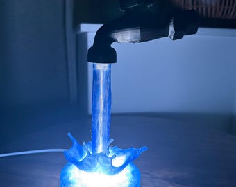 Unique floating crane lamp with LED light – decorative night lamp