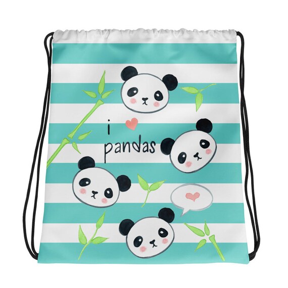 panda drawstring bag