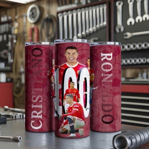 2er Pack Cristiano Ronaldo CR7 20 Unzen Tumbler Wrap Png Wrap digitale Datei Bild 18