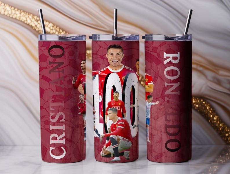 2er Pack Cristiano Ronaldo CR7 20 Unzen Tumbler Wrap Png Wrap digitale Datei Bild 14