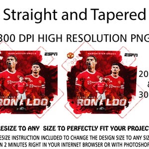 2er Pack Cristiano Ronaldo CR7 20 Unzen Tumbler Wrap Png Wrap digitale Datei Bild 19