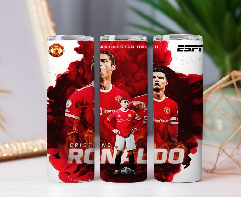 2er Pack Cristiano Ronaldo CR7 20 Unzen Tumbler Wrap Png Wrap digitale Datei Bild 8