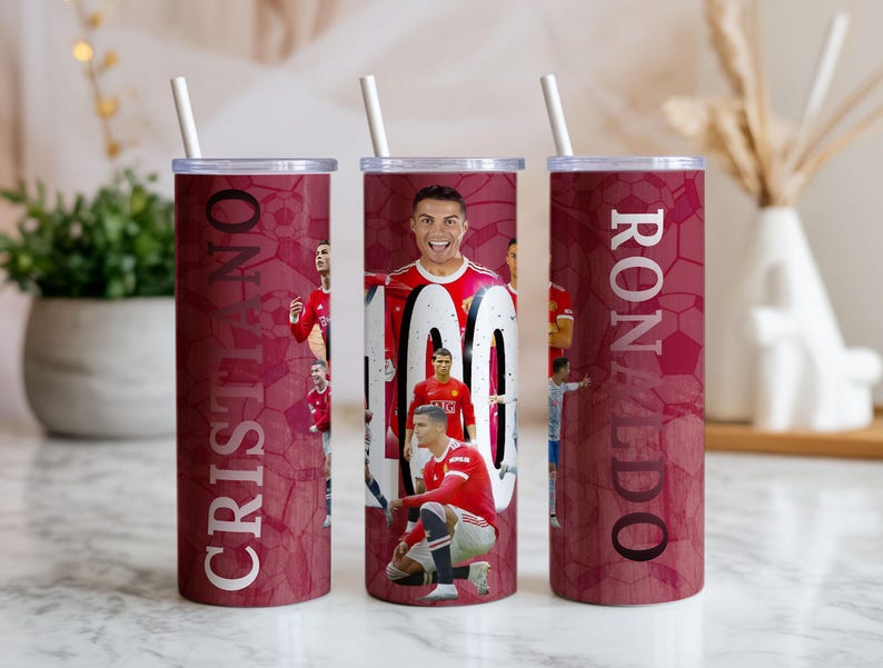 2er Pack Cristiano Ronaldo CR7 20 Unzen Tumbler Wrap Png Wrap digitale Datei Bild 2