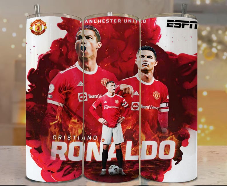 2er Pack Cristiano Ronaldo CR7 20 Unzen Tumbler Wrap Png Wrap digitale Datei Bild 11