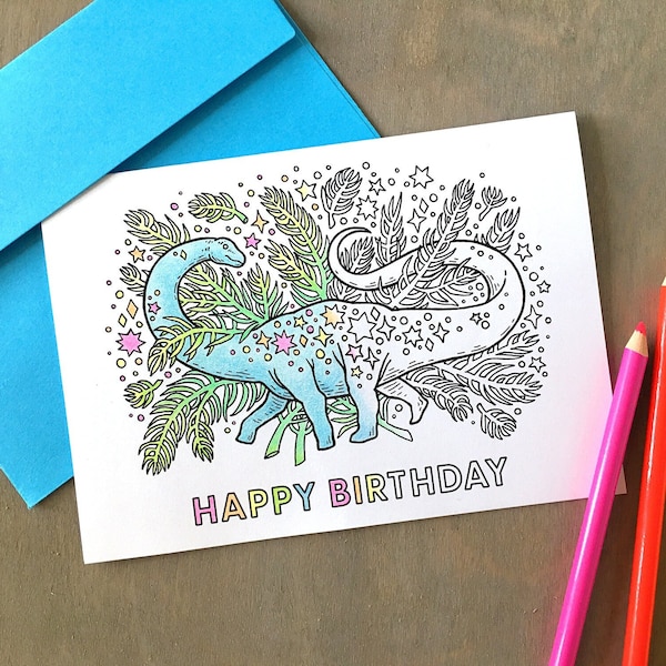Congratulations Coloring Card Etsy