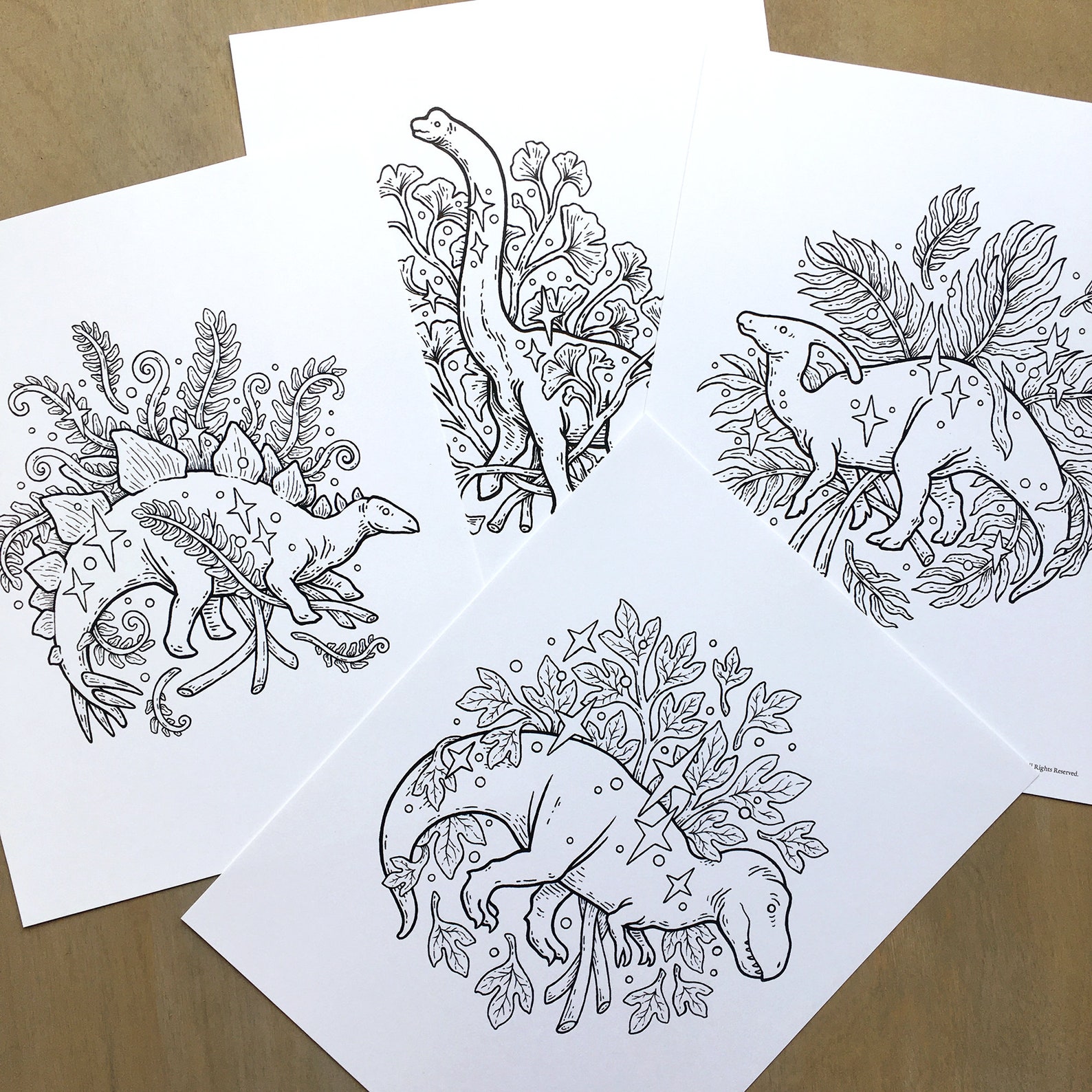 Printable Dinosaur Coloring Pages Natural History Art - Etsy