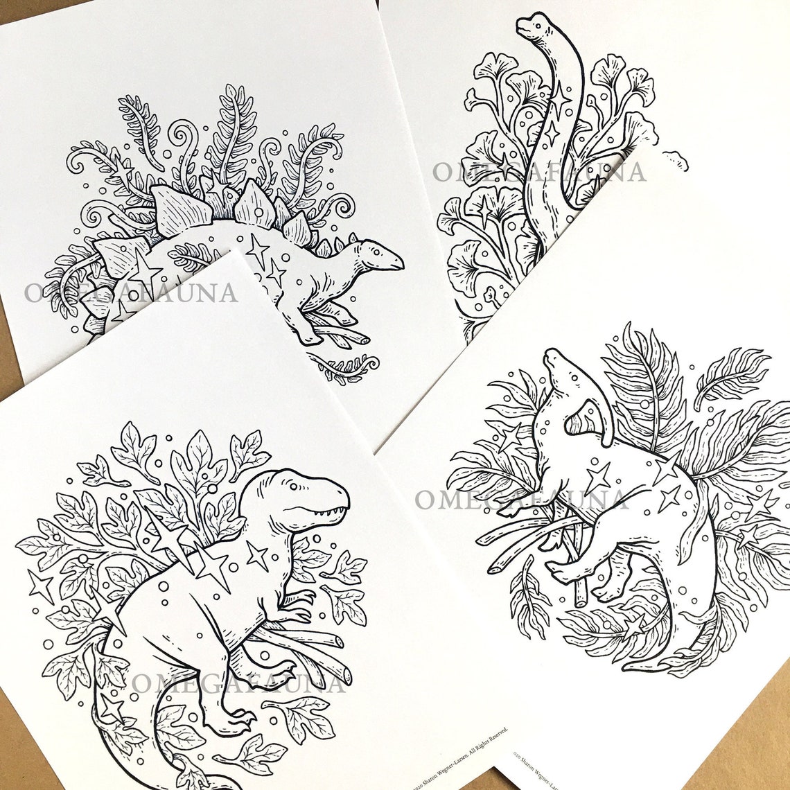 Printable Dinosaur Coloring Pages Natural History Art - Etsy
