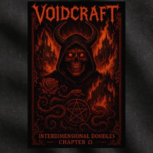 Demonic Skeleton Metal Art T-Shirt: Dark Fantasy Gothic Design (Instant Download, JPG