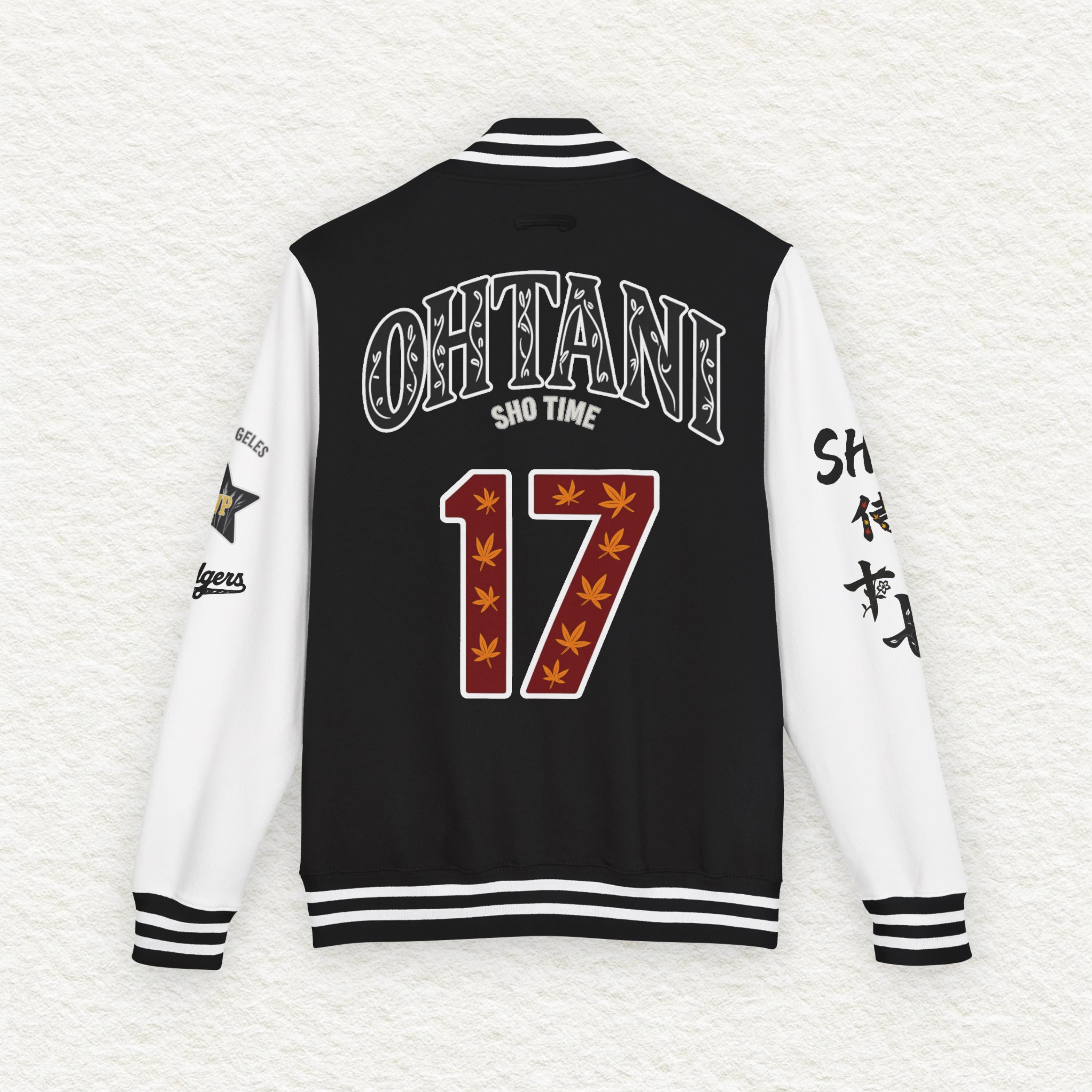 Shohei Ohtani - Letterman Varsity Jacke, LA Dodgers Edition, Samurai Style, auf Bestellung, mittelschwerer Stoff