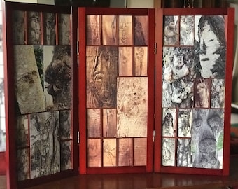 Tree Faces and Figurations on a Japanese screen