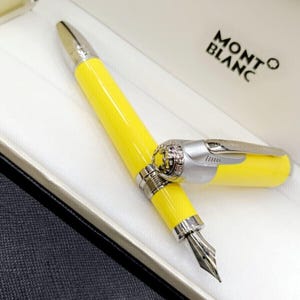 Penna stilografica Montblanc Casual Yellow Ferrari Edition - Pennino medio, usata con scatola