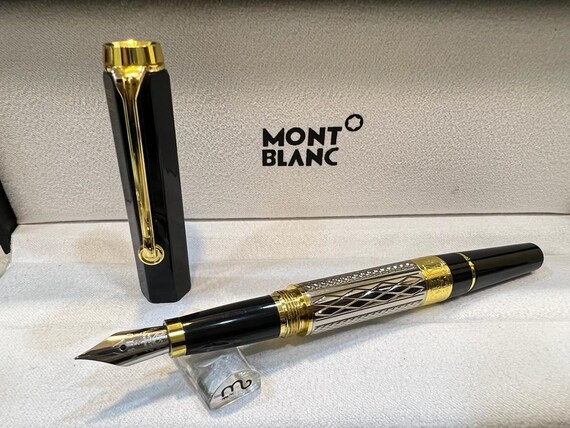 Smooth Montblanc William Shakespeare Edition Silver Black Fountain