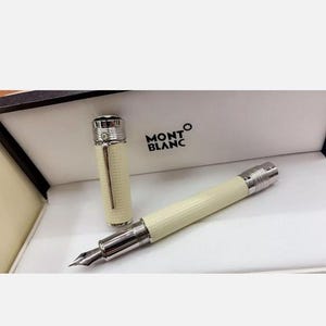 Stylo plume Casual Premium Montblanc Gandhi édition - Plume moyenne blanc crème