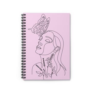 Elegant Butterfly Spiral Notebook - Ruled Lines, Floral Writing Journal, Art Sketchbook, Inspirational Gift, Self-Reflection Diary