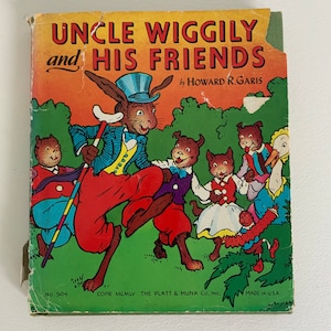 Vintage &quot;Uncle Wiggly and His Friends&quot; by Howard Garis 1955 Hardcover with Dust Jacket