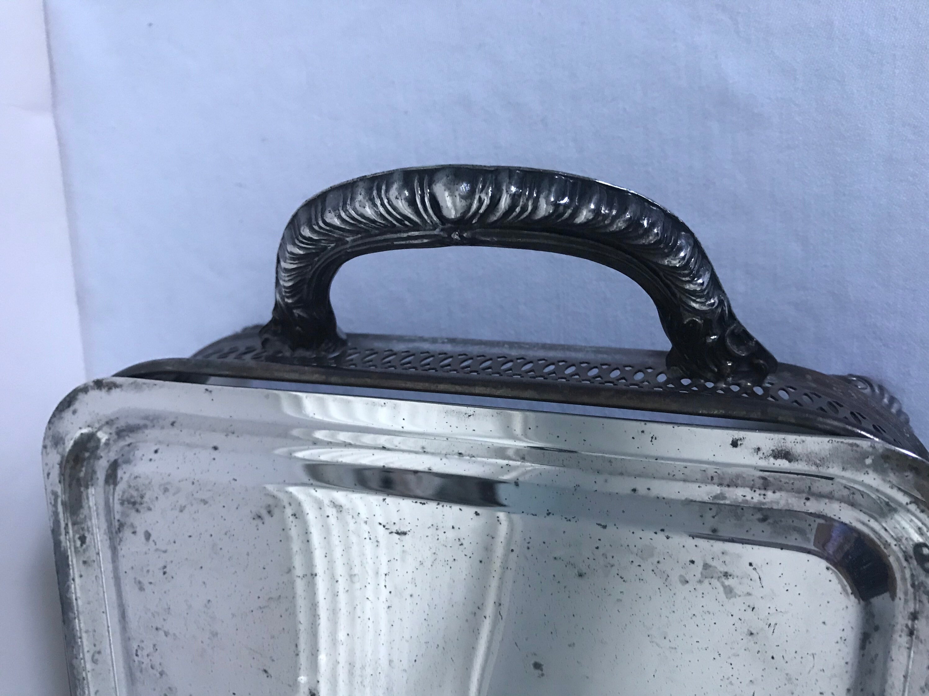 Vintage Casserole Holder With Lid Ornate Silver Plate NO DISH Etsy