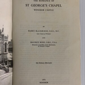 Vintage the Romance of St. George's Chapel Windsor Castle Softcover ...