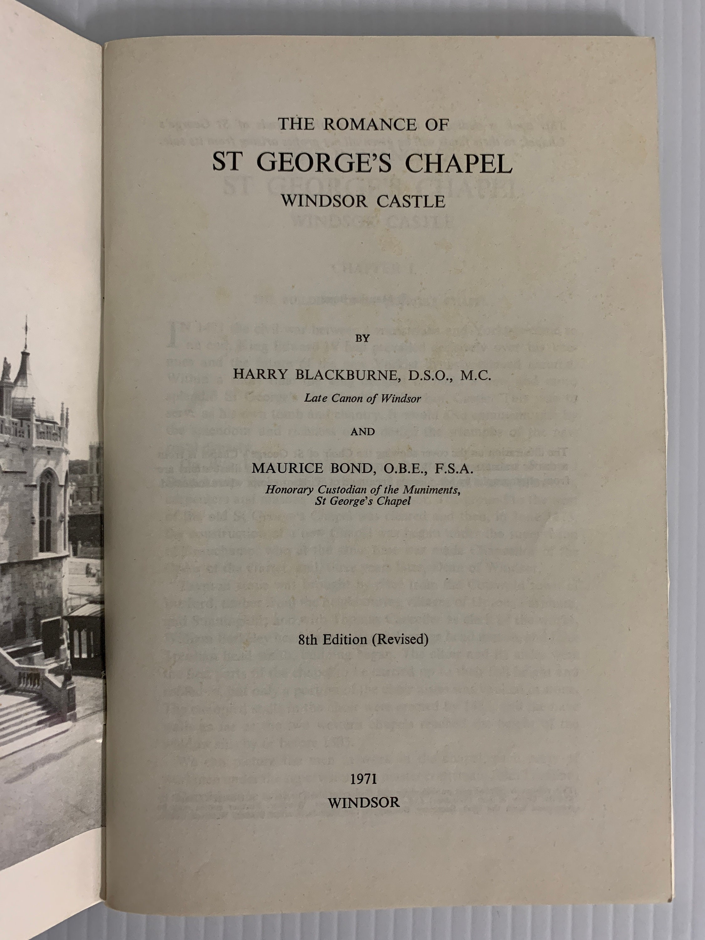 Vintage the Romance of St. George's Chapel Windsor Castle Softcover ...