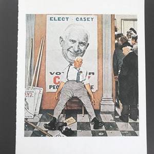 Vintage Norman Rockwell &#39;Before and After—Elect Casey&#39; Unframed Print