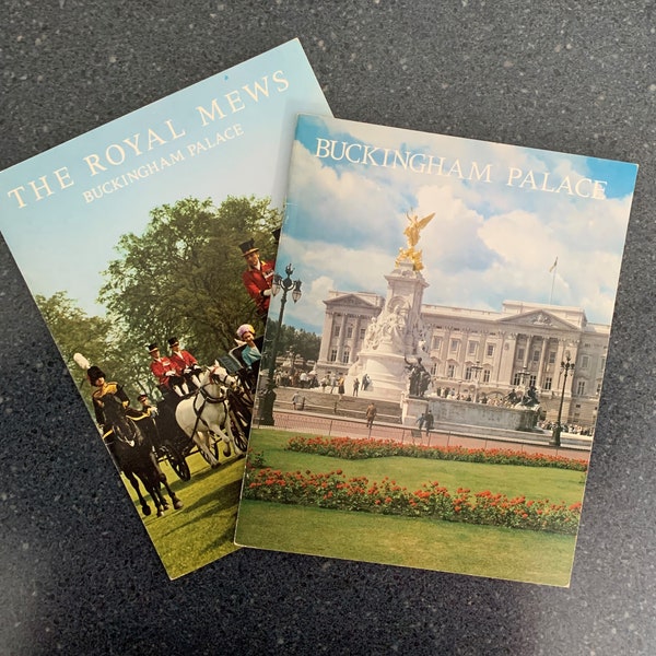 Vintage Buckingham Palace and Royal Mews Souvenir Booklets 1971 Pitkin Olwen Hedley