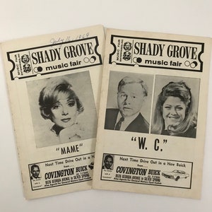 Vintage Theater Program &quot;Mame&quot; with Edie Adams 1969 &quot;W.C.&quot; with Mickey Rooney