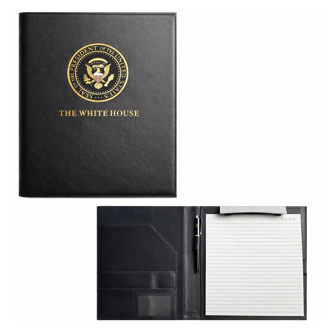 White House Presidential Leather Folder and Donald Trump Signature Pen ...