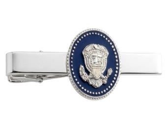 Presidential Seal Tie Clip – Silver Finish, Formal Business Accessory