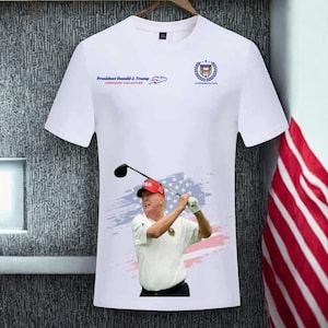 President Trump Comeback Edition Short Sleeve USA Flag White T Shirt - T shirts custom - T shirt custom