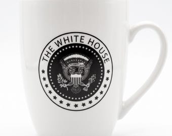 White House Mug - Patriotic American Souvenir Coffee Mug Presidential Collectible Ceramic Gift USA