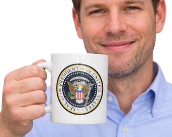 White House Mug - Patriotic American Souvenir Coffee Mug Presidential Collectible Ceramic Gift USA