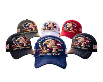 U.S. 250th Anniversary Eagle Baseball Cap - Patriotic Adjustable Freedom Hat USA Independence Gift