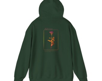Rose Hoodie | Minimal Latin Back Print | Advenae