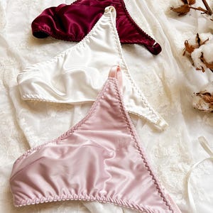 Men’s satin thong set, double-sided satin thongs panties set, bordo, dusty pink, ivory men thongs, men’s lingerie