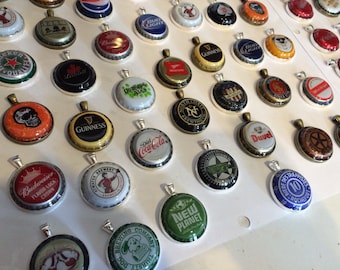 Custom craft beer cap, bottle cap, beercap pendant, necklace, keychain, craft beer, upcycled, michigan beer, personalized, handmade,