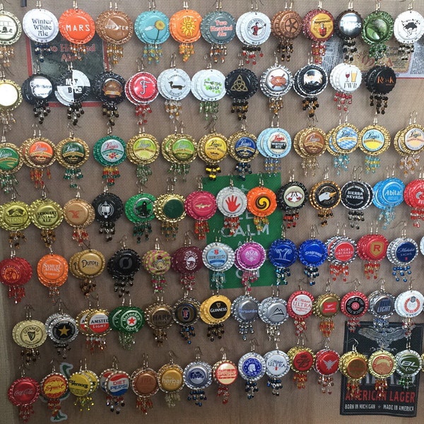 UPICK bottlecap earrings, beerings, beer, craft beer, microbrewery, mibeer, michigan