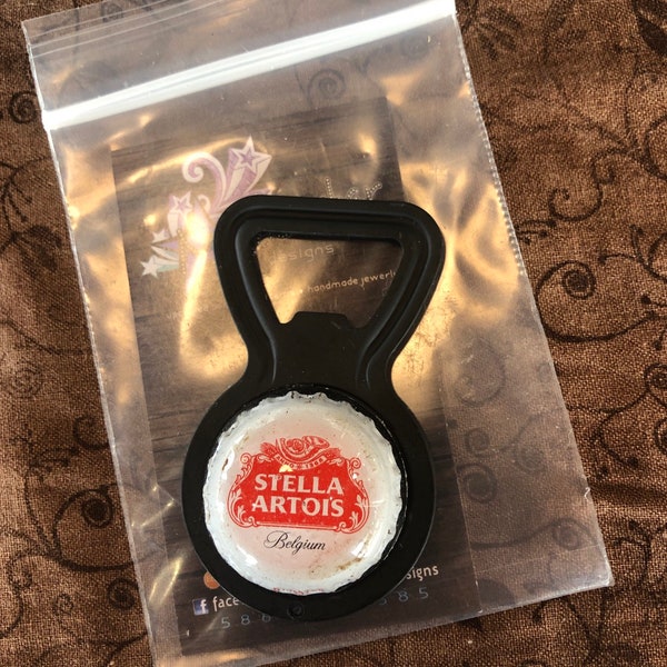 Stella artois upcycled bottle opener Magnet