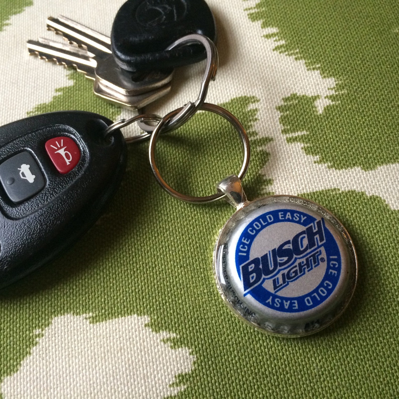 Busch light upcycled keychain Etsy