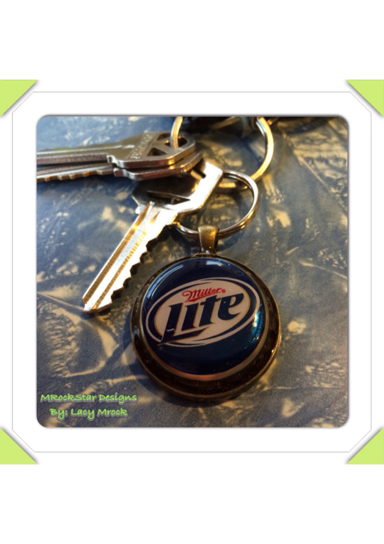 Miller Lite Upcycled Keychain, Beer, Custom, Beer Gifts, Handmade Etsy