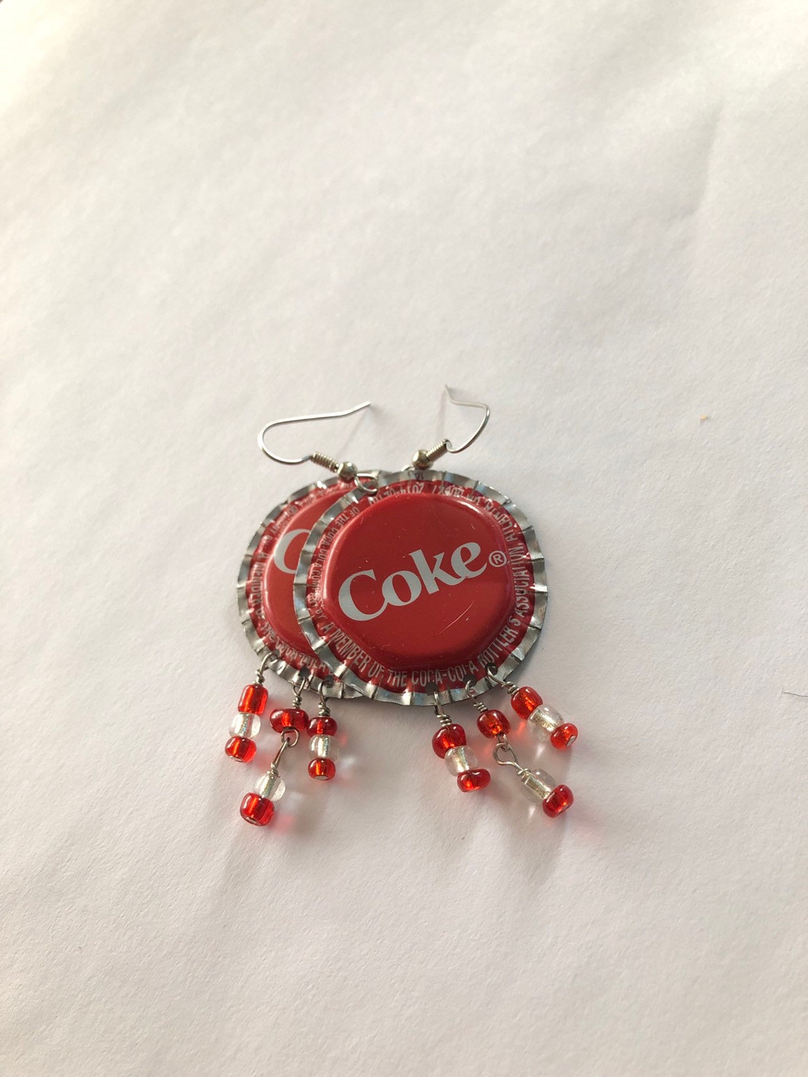 Cocacola Upcycled Earrings Coke Cherry Coke Diet Coke Etsy