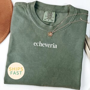 Echeveria Succulent Tshirt: Comfort Colors® Tee, Plant Lover, Rare Succulent Gift, Minimal Aesthetic shirt, Succulent Cuttings, Gift for her