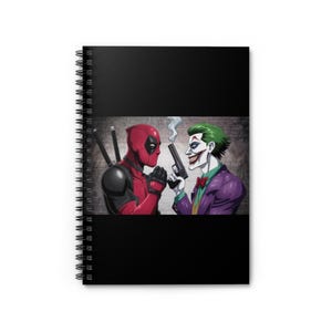 Superhero Villains Spiralblock - Lined Line, Comic Book Notizbuch, Journal, Tagebuch, Skizzenbuch