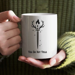 Throne of Glass Mug, Sarah J Maas Inspired Mug, You Do Not Yield Mug, Throne of Glass Merch, ToG Inspired Mug, Acotar Mug, Gift for Her, Mug