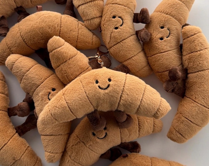 Food Croissant Keychain plush / bag charm