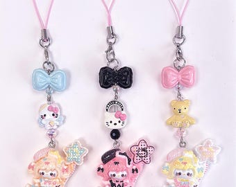 Charmes de sac pour téléphone/sac à la mode avec chaton style Harajuku