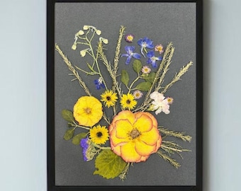 Dried Flowers Art Botanical Prints; Hosting Decor; Pressed Flower Botanical Wall Art 59