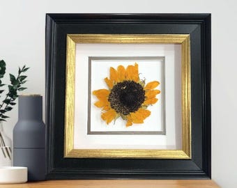 Sunflower Framed Art Pressed Flowers Real Preserved Flowers; Dried Flowers Framed Artwork. Floral Gift for Her 23